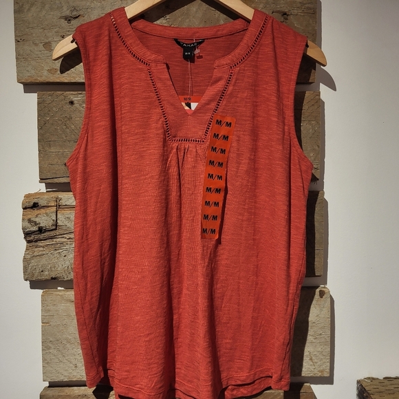 Women's Sleeveless Top - Orange - Picture 1 of 6